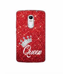 Amazon Brand - Solimo Designer Queen On Red Glitter 3D Printed Hard Back Case Mobile Cover for Lenovo Vibe X3