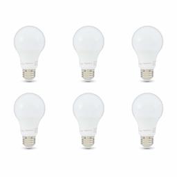 AmazonBasics 相当 調光不可 寿命10,000時間 A19 LED電球 6-Pack FG-03449