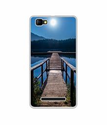 Amazon Brand - Solimo Designer Wooden Beach UV Printed Soft Back Case Mobile Cover for Lyf C459