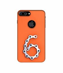 Amazon Brand - Solimo Designer Number Six 3D Printed Hard Back Case Mobile Cover for Apple iPhone 7 Plus (Logo Cut)