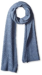 Thirty Five Kent Men's Cashmere Chain Cable Scarf, Denim