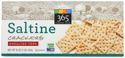 365 Everyday Value, Saltine Crackers, Unsalted Tops, 16 oz