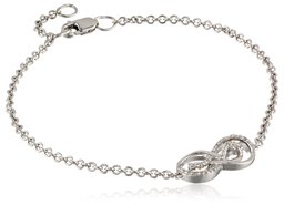 スターリングシルバーダイヤモンド( 1 / 10 cttw ) infinity Bracelet, 7.25 