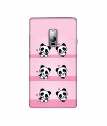 Amazon Brand - Solimo Designer Panda Pattern 3D Printed Hard Back Case Mobile Cover for OnePlus 2