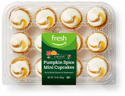 Fresh Brand – Pumpkin Spice Mini Cupcakes, 10 oz (12 ct) (Seasonal)