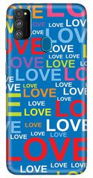 Amazon Brand - Solimo Designer Love Pattern Design 3D Printed Hard Back Case Mobile Cover for Samsung Galaxy M21 / M30s