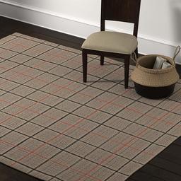 Amazon Brand – Stone & Beam Casual Plaid Area Rug, 8 x 10 Foot, Flatweave, Grey, Ivory, Red