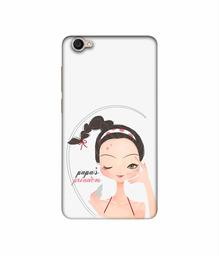 Amazon Brand - Solimo Designer Papa's Princess 3D Printed Hard Back Case Mobile Cover for Vivo Y55L