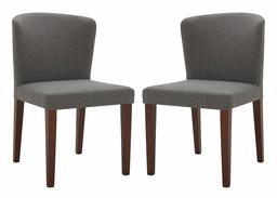 Amazon Brand – Rivet Eli Modern Curved-Back Dining Chair, Set of 2, 19.3