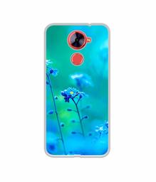 Amazon Brand - Solimo Designer Blue Flower UV Printed Soft Back Case Mobile Cover for Comio X1