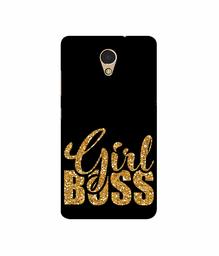 Amazon Brand - Solimo Designer Sparkle Girl Boss 3D Printed Hard Back Case Mobile Cover for Lenovo P2