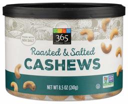 365 EVERYDAY VALUE Roasted & Salted Cashews, 8.5 OZ