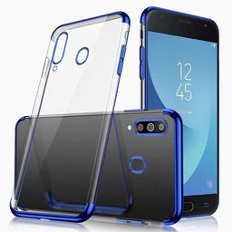 Amazon Brand - Solimo Electroplated Mobile Cover (Soft & Flexible Back case), for Samsung Galaxy M30 (Electric Blue)