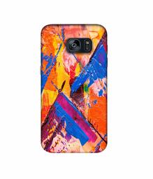 Amazon Brand - Solimo Designer Barfi Shape Multicolor Texture 3D Printed Hard Back Case Mobile Cover for Samsung Galaxy S7 Edge