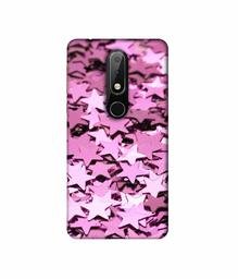 Amazon Brand - Solimo Designer Glitter Stars 3D Printed Hard Back Case Mobile Cover for Nokia 6.1 Plus