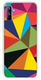 Amazon Brand - Solimo Designer Multicolor Triangle Visual Art Printed Soft Back Case Mobile Cover for Realme C3