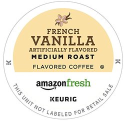 AmazonFresh French Vanilla, Flavored Coffee, Single Serve Cups, 12 Count