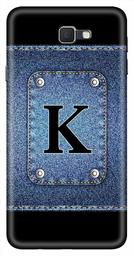 Amazon Brand - Solimo Designer Button Jeans Alphabet-K 3D Printed Hard Back Case Mobile Cover for Samsung Galaxy J7 Prime