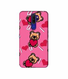 Amazon Brand - Solimo Designer Heart Holding Bear 3D Printed Hard Back Case Mobile Cover for Oppo A9 (2020)