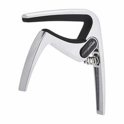 AmazonBasics Zinc Alloy Guitar Capo for Acoustic and Electric Guitar, Silver, 1-Piece