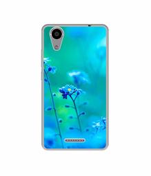 Amazon Brand - Solimo Designer Blue Flower UV Printed Soft Back Case Mobile Cover for Panasonic Eluga Ray