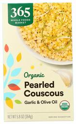 365 by Whole Foods Market, Organic Pearled Couscous Mix, Garlic & Olive Oil, 5.8 Ounce