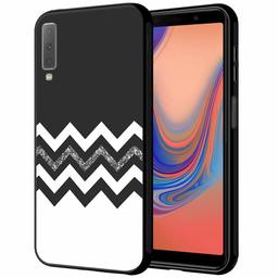 Amazon Brand - Solimo Designer Black & White Printed Hard Back Case Mobile Cover for Samsung Galaxy A7 (2018) (D1142)