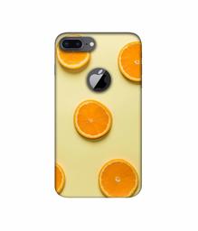 Amazon Brand - Solimo Designer Orange Texture 3D Printed Hard Back Case Mobile Cover for Apple iPhone 8 Plus (with Logo Cut)