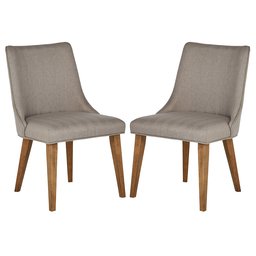 Amazon Brand – Rivet Ian Modern Wood Dining Kitchen Chairs, 33 Inch Height, Set of 2, Grey