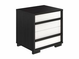 Amazon Brand - Movian Havel 2-Drawer Bedside Table, 35 x 43 x 45cm, Dark Grey/White