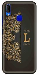 Amazon Brand - Solimo Designer Black Pattern Alphabet-L 3D Printed Hard Back Case Mobile Cover for Vivo Y93