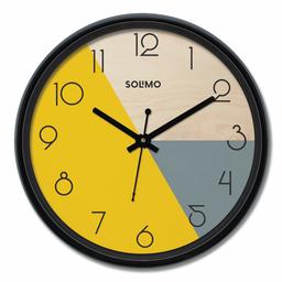 Amazon Brand - Solimo 12-inch Wall Clock - Pie (Silent Movement)