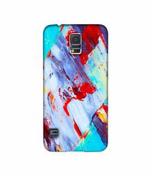 Amazon Brand - Solimo Designer Blue and Red Brush Texture 3D Printed Hard Back Case Mobile Cover for Samsung Galaxy S5 i9600