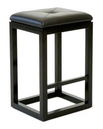 Pinzon Ellington 26 inch Stool, Dark Brown Vinyl, Java