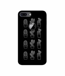 Amazon Brand - Solimo Designer Cactus Design 3D Printed Hard Back Case Mobile Cover for Apple iPhone 8 Plus (with Logo Cut)