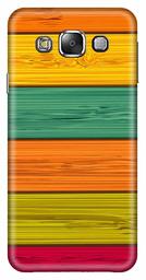 Amazon Brand - Solimo Designer Colorful Wooden Pattern 3D Printed Hard Back Case Mobile Cover for Samsung Galaxy E5