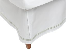 Pinzon 400-Thread-Count 100% Cotton Sateen Hotel Satin Stitch California King Bed Skirt, Sage