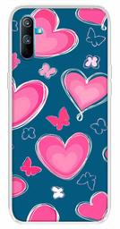 Amazon Brand - Solimo Designer Multicolor Love Butterfly Blue Pattern Design Printed Soft Back Case Mobile Cover for Realme C3