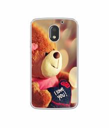 Amazon Brand - Solimo Designer Teddy Bear UV Printed Soft Back Case Mobile Cover for Motorola Moto E3 Power