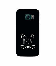 Amazon Brand - Solimo Designer Meow 3D Printed Hard Back Case Mobile Cover for Samsung Galaxy S6 Edge