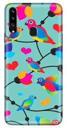 Amazon Brand - Solimo Designer Birds Patterns Design 3D Printed Hard Back Case Mobile Cover for Samsung Galaxy A20s