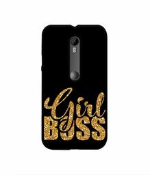 Amazon Brand - Solimo Designer Sparkle Girl Boss 3D Printed Hard Back Case Mobile Cover for Motorola Moto G 3rd Generation