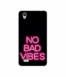 Amazon Brand - Solimo Designer No Bad Vibes 3D Printed Hard Back Case Mobile Cover for Vivo Y31