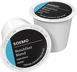 Amazon Brand - 24 Ct. Solimo Coffee Pods, Breakfast Blend, Compatible with Keurig 2.0 K-Cup Brewers