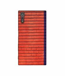 Amazon Brand - Solimo Designer Red and Purple Brick 3D Printed Hard Back Case Mobile Cover for Sony Xperia XZ Dual