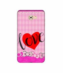 Amazon Brand - Solimo Designer Love Print On Cloth Pattern 3D Printed Hard Back Case Mobile Cover for Samsung Galaxy C7 Pro