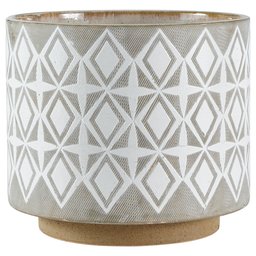 Amazon Brand – Rivet Geometric Ceramic Planter, 8.7