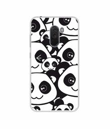 Amazon Brand - Solimo Designer Panda Texture UV Printed Soft Back Case Mobile Cover for Poco F1