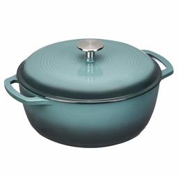 AmazonBasics Enameled Cast Iron Dutch Oven - 4.3-Quart, Grey