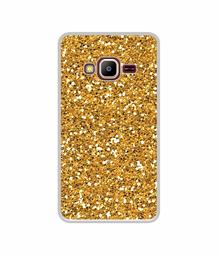 Amazon Brand - Solimo Designer Golden Sparkle UV Printed Soft Back Case Mobile Cover for Samsung Z2